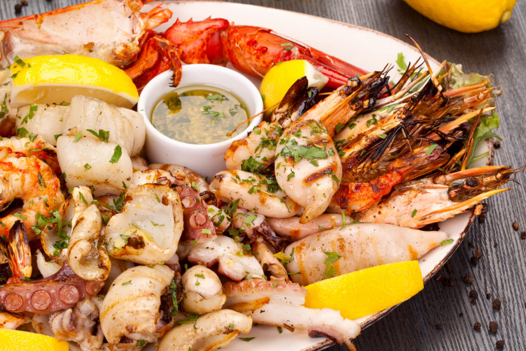 grilled fresh seafood